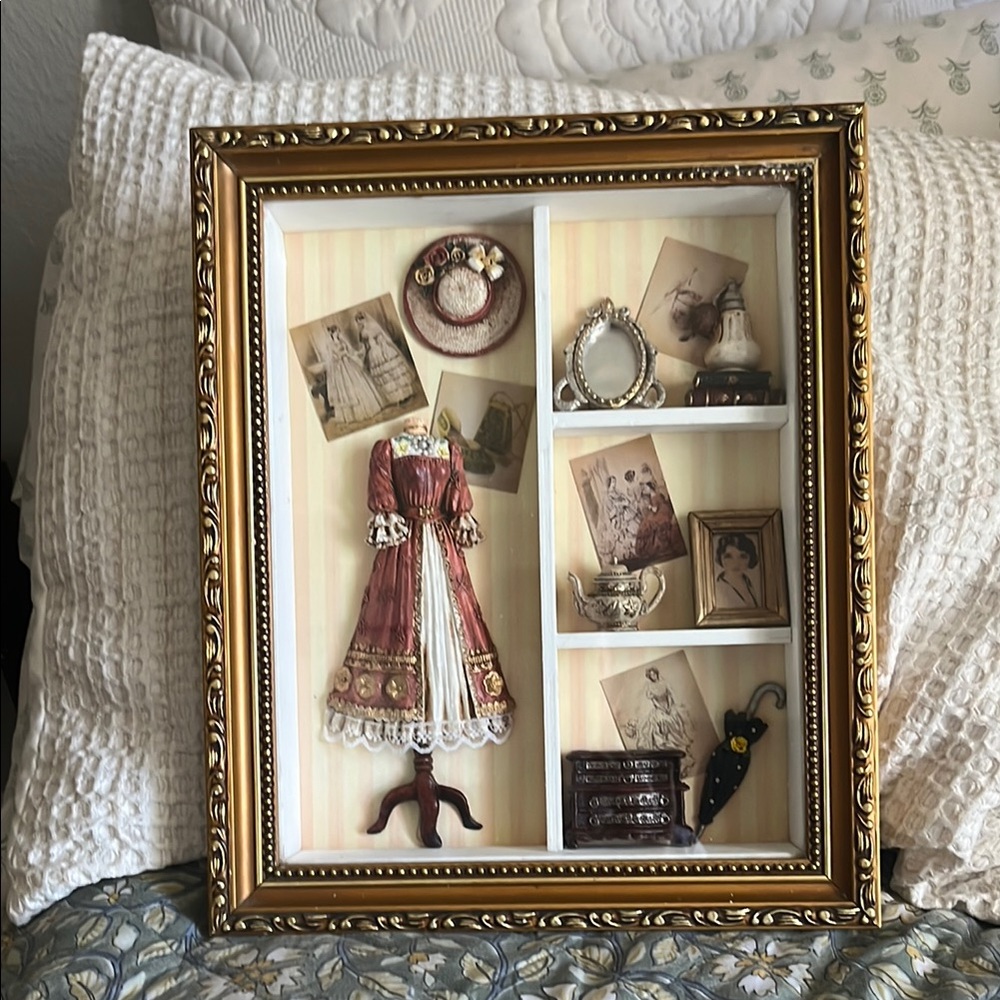 Gold and Brown Ornate Picture Frame Accent